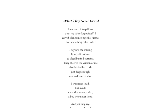 write a heartfelt personalized poem for you